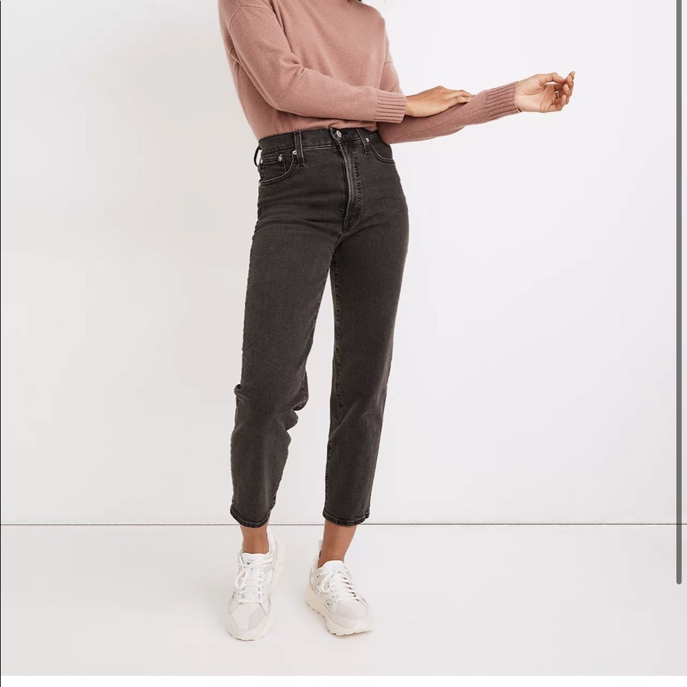 The Perfect Vintage Straight Crop Jean in Lunar Wash